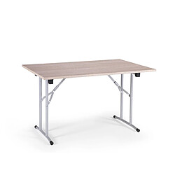 Alter Table de camping pliable - Chêne et Gris