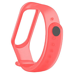 Avis Wewoo Bracelet pour montre connectée Bande de en silicone coloré translucide Xiaomi Mi Band 3 & 4 rouge