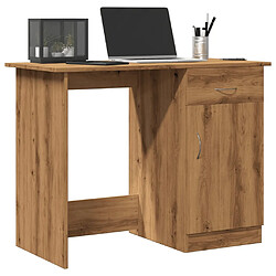 vidaXL Bureau chêne artisanal 100x50x76 cm bois d'ingénierie