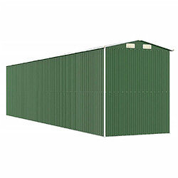 Acheter Helloshop26 Abri de jardin cabane cabanon maison de stockage remise extérieur hangar outils robuste 192 x 855 x 223 cm acier galvanisé vert 02_0022369