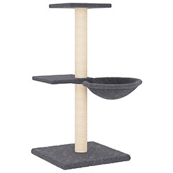 Arbre à chat avec griffoirs,niche pour chat en sisal gris foncé 72 cm -MN60411