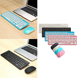 clavier et souris sans fil slim pour le bureau à domicile pc portable macbook noir