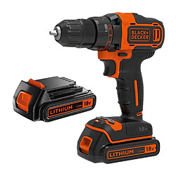 Black & Decker BDCDD186B Perceuse visseuse 2 Vitesses sans fil 18V 2x Batteries