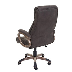 Avis Decoshop26 Fauteuil chaise de bureau sur roulettes confortable et moderne aspect daim gris foncé 04_0001777