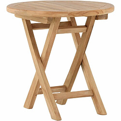 Venture Home Table d'appoint extérieure ronde 50 cm en teck Kenya.