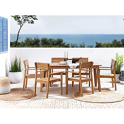 Beliani Table de jardin 180 x 90 cm Bois Bois clair FORNELLI