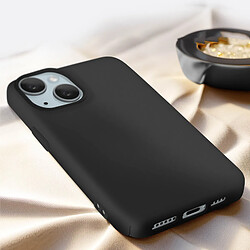 Acheter Avizar Coque pour iPhone 15 Plus Silicone Premium Semi rigide Finition Mate Douce Noir