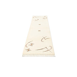 Avis Vidal Tapis de couloir en laine 297x79 beige Darya