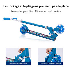 Avis Trottinette pour Enfants Pliable avec 2 Roues Lumineuses K IKIDO, 3 Hauteur Guidon réglable,Kids Scooter avec Freins,Trottinette pour Filles et Garçons à Roues LED PU(Bleu)