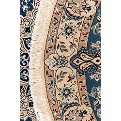 Vidal Tapis de laine 150x150 Bleu Nain