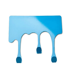 Avis Totalcadeau Patère design peinture coulante porte-manteau bleu