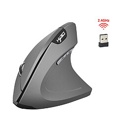 Souris sans fil 2.4GHz Game Design ergonomique Souris verticale Souris USB 2400DPI - gris