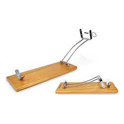 Totalcadeau Support à jambon en bois et en acier inoxydable pliable (48,5 x 16,5 x 2,3cm) pas cher