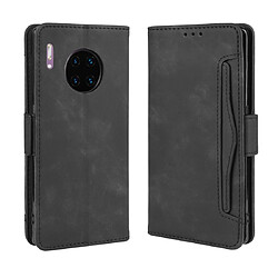 Wewoo Housse Coque Étui en cuir à Motif peau de veau de style portefeuille pour Huawei Mate 30 Proavec fente carte séparée noir