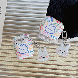 GUPBOO Airpods Coque Housse Étui Protecteur Compatible pour AirPods 3-illustration de lapin mignon