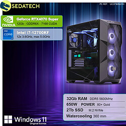 Sedatech PC Gamer Pro • Intel i7-12700KF • RTX4070 Super • 32Go DDR5 • 2To SSD M.2 • Windows 11