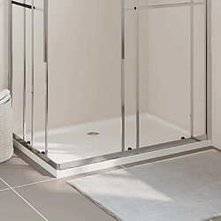 vidaXL Receveur de douche rectangulaire ABS 80x120 cm - Blanc