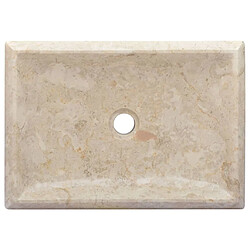 Acheter vidaXL Lavabo Crème 50x35x10 cm Marbre