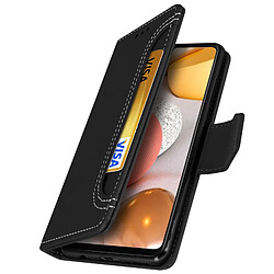 Avizar Housse Samsung Galaxy A42 5G Étui Folio Portefeuille Fonction Support noir