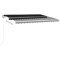 Avis Maison Chic Auvent automatique | Store banne extérieur | Marquise et capteur de vent LED 450x350 cm Anthracite -MN20161