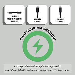 Avis SANAG Onder Full Poer - Batterie Externe Magnetique 10 000 Mah - Compatible Avec Iphone, Samsung, Et Autres Mobiles Magnetiques - Charge Rapide 20 Avec Usb-C Entrée & Sortie - Câble Usb-C Fourni.