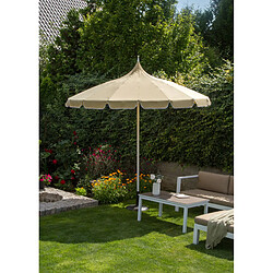 Beliani Parasol de jardin d 245 cm beige MINOA