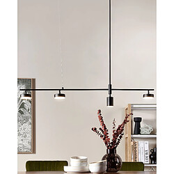 Beliani Lampe suspension FOYLE Métal Noir