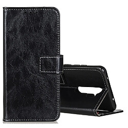 Wewoo Housse Coque Pour OPPO A9 2020 Etui à rabat horizontal Texture de Crazy Horse avec Support et fentes cartesCadre photo et Portefeuille Noir