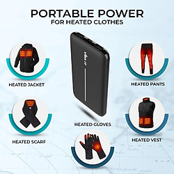 Avis SANAG Slim 5V 2A Batterie Externe 10000Mah Pour Veste Doudoune Gilet Chauffant Usb Power Bank Chargeur Portable Pour Iphone 13 15 Pro Samsung A15 A35 5G Huawei Batterie De Secours Rechargeable