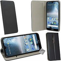 Htdmobiles Housse etui portefeuille pour Nokia 4.2 + film ecran - NOIR MAGNET