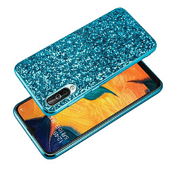 Avis Wewoo Coque Souple TPU antichoc en poudre paillettée pour Galaxy A70 bleu