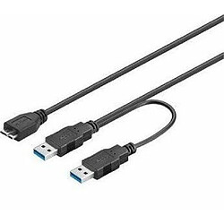 PremiumCord Câble USB 3.0 Double Power Y A/M + A/M - Micro B/M