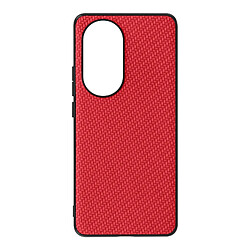 Avizar Coque pour Oppo Reno 10 et 10 Pro Silicone gel Style carbone rouge