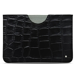 Pochette cuir Microsoft Surface Go - Pochette - Crocodile nero ( Noir / Black) - NOREVE