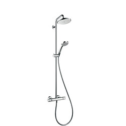 colonne de douche - showerpipe croma 220 - avec mitigeur thermostatique - hansgrohe 27185000