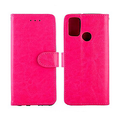 Avis Wewoo Housse Coque Pour Galaxy M30s Crazy Horse Texture de protection en cuir à rabat horizontal avec support et fentes cartes et portefeuille et cadre photo Magenta