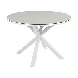 Beliani Table de jardin Céramique Verre Taupe MALETTO