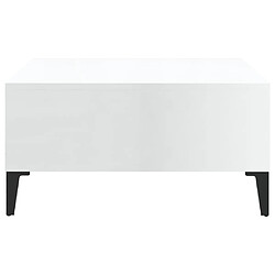 Acheter Maison Chic Table basse,Table Console Table d'appoint, Table pour salon Blanc brillant 60x60x30 cm Aggloméré -MN87617