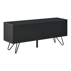 Helloshop26 Commode stylée meuble de rangement pratique à 2 portes 47 x 110 x 30 cm noir 03_0006823