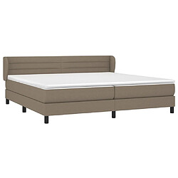 Avis Maison Chic Lit Adulte - Lit simple Lit à sommier tapissier avec matelas moelleux - Meuble de Chambre - Taupe 200x200 cm Tissu -MN89361