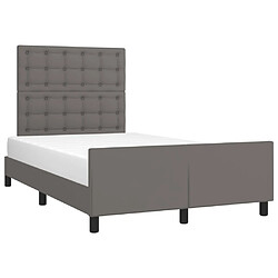 Avis Maison Chic Lit adulte - Cadre Structure de lit avec tête de lit Contemporain Gris 120x200 cm Similicuir -MN36759