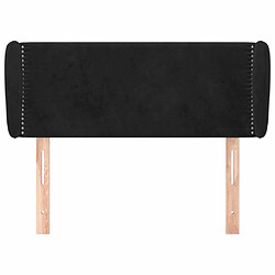 Avis Maison Chic Tête de lit moderne avec oreilles pour chambre - Décoration de lit Noir 103x23x78/88 cm Velours -MN38382