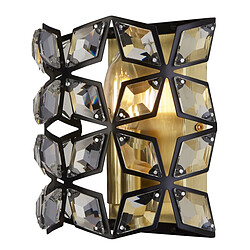 Searchlight Applique Murale Noir, Cristal, Laiton