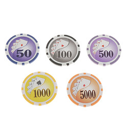 Acheter 100 Pièces De Jetons De Poker Texas Hold'em Casino 13,5 G 100500 1000 5000 10000