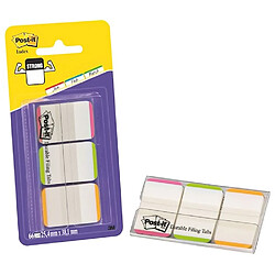 Marque-pages strong couleurs unis néons Post-It - distributeur de 66 index