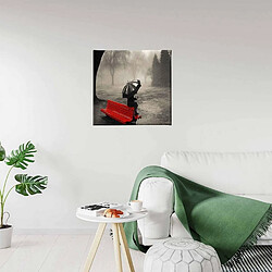 EPIKASA Impression sur Toile Sous la Pluie 6, Rouge, Polyester, 60x3x60 cm