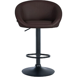 Avis Non Tabouret de bar Davie simili cuir noir