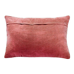 Thedecofactory VINTAGE USED - Coussin effet délavé rouge 60x40 pas cher