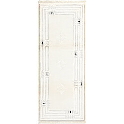 Vidal Tapis de couloir en laine 201x81 beige Darya