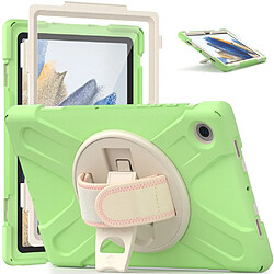 Coque en silicone avec béquille rotative Matcha vert pour votre Samsung Galaxy Tab A8 10.5 (2021)